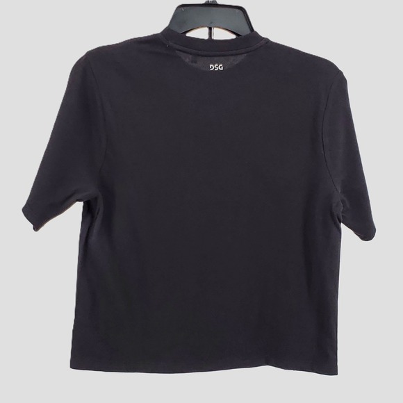 DSG Girls Size Medium Harlem Basketball Graphic Tee Boxy Pure Black 100% Cotton - Picture 6 of 8